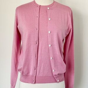Ralph Lauren Golf Womens Pink Wool Silk Cashmere Cardigan & Tank Set Size Small